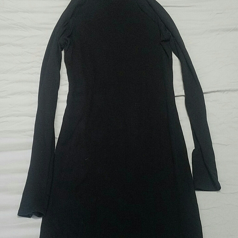 BLACK TURTLE NECK DRESS